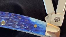 Case xx Coca Cola Congress (6468) w/ Nice Blue Bone Handles -NOS in Orig tin