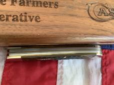 Case xx Tennessee Farmers Co-Op Trapper Knife w/ Sweet Greenish Brown Bone Handles (mdl# 6254 SS)