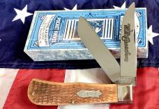 Case xx Case Classic 1992 Large Trapper, mdl# 6223, w/ Honey Brown Bone Handles -NOS +Orig Box