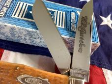 Case xx Case Classic 1992 Large Trapper, mdl# 6223, w/ Honey Brown Bone Handles -NOS +Orig Box