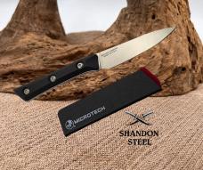 Microtech Paring Knife Black G-10 Handle w/ Stonewash M390MK 3500-10BK Kitchen