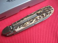 Vintage German Boker 715 Leverlock Knife Stag - Brand New Old Stock