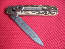 Vintage German Boker 715 Leverlock Knife Stag - Brand New Old Stock