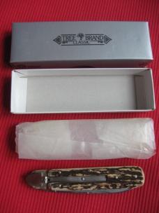 Vintage German Boker 715 Leverlock Knife Stag - Brand New Old Stock