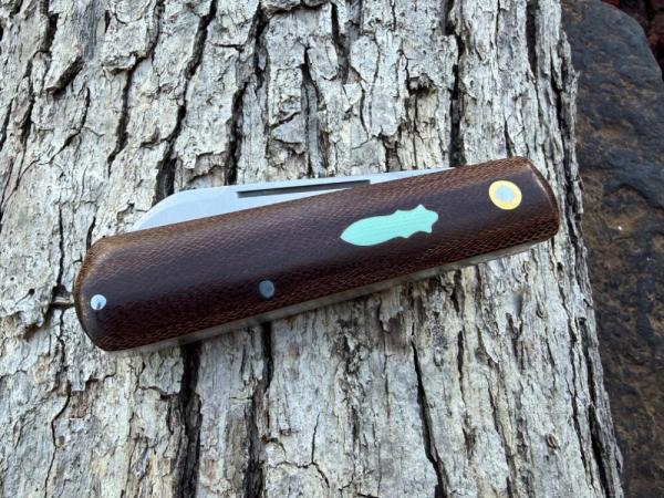 JEFF PEARCE CUSTOM CANVAS G.E. IVORY MICARTA CPM 154 SHEEPS FOOT BARLOW