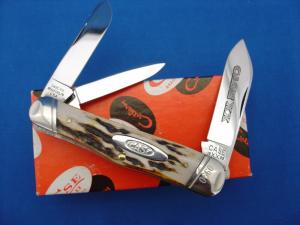 Case Classic 53046 Stag Handle 3 Backspring Whittler Knife