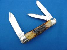 Case Classic 53046 Stag Handle 3 Backspring Whittler Knife
