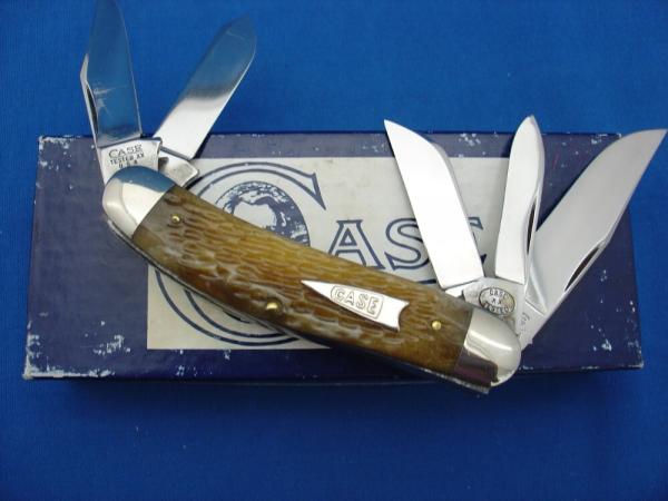 Case Classic 65039 Antique Green Bone Handle Sowbelly Knife 1 of 200