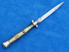 1950's- 11" Latama Picklock Switchblade Stiletto knife horn/bayonet 