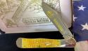 1988 Case xx (Mdl# Y61066 SS) Large “Gold Rush” Folding Hunter w/ Brilliant Yellow Bone Handles -NOS