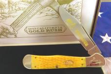 1988 Case xx (Mdl# Y61066 SS) Large “Gold Rush” Folding Hunter w/ Brilliant Yellow Bone Handles -NOS