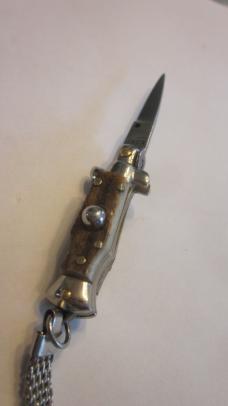 Vintage Italian stag stiletto key chain