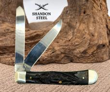 Case XX USA Pocket Knife Rough Black Jigged Synthetic Trapper Item #18221 (4)