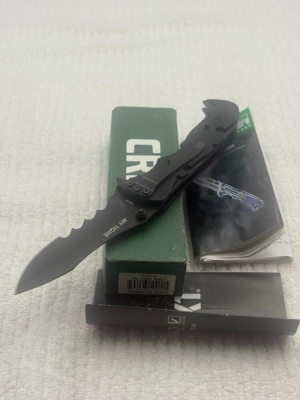 CRKT MY Tighe 1091K Black Assist Open Manual Pocket Knife