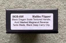 Pro-Tech Malibu MagnaCut - Manual - Dragon Scale - Acid Washed Reverse Tanto NIB