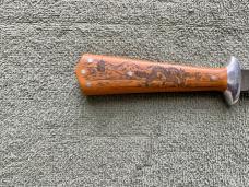 Vintage Custom 1976 Norm Levine Dragon Knives Boot Knife Letter Opener  Scrimmed