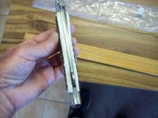 Falcon Italy Large 13 Incher Manual Lockback Bayo UNUSED W/Genuine Stag/Antler Handles!