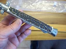 Falcon Italy Large 13 Incher Manual Lockback Bayo UNUSED W/Genuine Stag/Antler Handles!