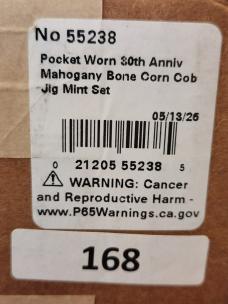 Case 30th Anniversary Pocket Worn Mahogany Bone Corn Cob Jig Set #168 of 350 Produced