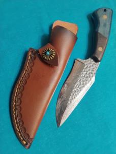 VINTAGE CUSTOM HANDMADE HUNTING SKINNING SURVIVAL FIXED BLADE SHEATH KNIFE KNIVES OLD