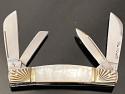 H.Boker Tree Brand Solingen Germany 4 Blade Mother Of Pearl Congess Long Pull Knife Worked Bols.MINT