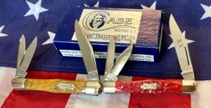 1992 amp 1994 Case Classic Whittlers Mdl 63083 w Yellow amp Orange Bone Handles -NOS