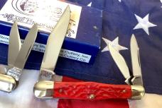 1992 & 1994 Case Classic Whittlers (Mdl# 63083) w/ Yellow & Orange Bone Handles -NOS