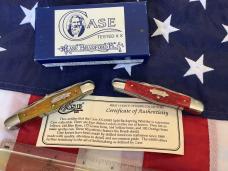 1992 & 1994 Case Classic Whittlers (Mdl# 63083) w/ Yellow & Orange Bone Handles -NOS