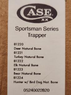 2025 Case Sportsman Series Natural Bone Trapper Set