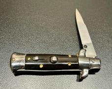 Vintage 12cm Italian Stiletto, Buffalo Scales, Swedge Blade