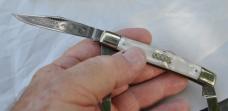 Bulldog Anno Domini 3 Blade Stockman  3 5/8" Cracked Ice Mint Box Papers Solingen Germany
