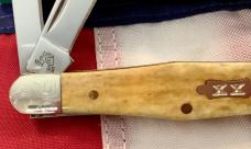 Case xx Case Brothers Special Whittler Knife Mdl# 6383 SS w/ Great Bone Handles + scrolled bolsters