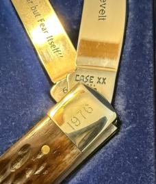 1986 Case XX FDR Great American Statesman Knife Set Box Silver Coin Serial #1976. Mint! 