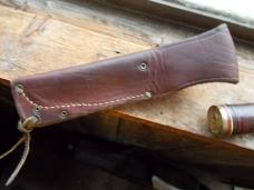 SCHRADE 499 FIXED BLADE KNIFE 49er With Original Genuine Leather Sheath