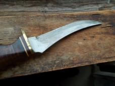 SCHRADE 499 FIXED BLADE KNIFE 49er With Original Genuine Leather Sheath