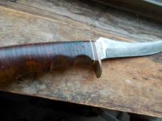 SCHRADE 499 FIXED BLADE KNIFE 49er With Original Genuine Leather Sheath
