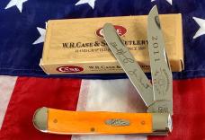 2011 Case xx Trapper Knife (MDL# 6254 SS) w/ Orange Bone Handles -NOS