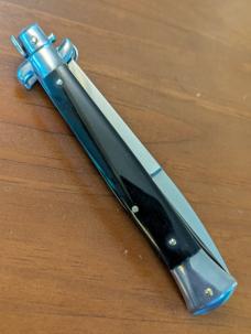 FRANK BELTRAME 28CM/11inch BAYONET BLADE BUFFALO HORN AUTOMATIC STILETTO...NEW 