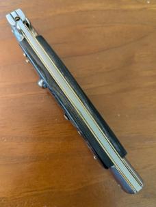 FRANK BELTRAME 28CM/11inch BAYONET BLADE BUFFALO HORN AUTOMATIC STILETTO...NEW 
