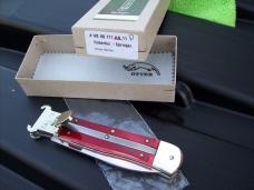 Hubertus Knife Shellpuller Patronenzieher Solingen Germany Rare Red Bone Large Size 11 UNUSED NIB.