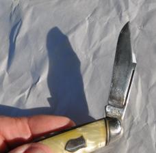 Hammer Brand USA 1936-55 2 Blade Mint Mirror Polish Cracked Ice Grooved Slant Bolsters