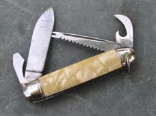 Richards Sheffield England 1950s Near Mint Mirror Polish Cracked Ice Handles 7 Functions 
