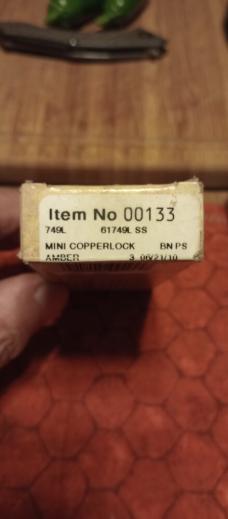 2010 Case XX Mini Copperlock Model 61749L SS Amber Jigged Bone 