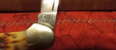 2010 Case XX Mini Copperlock Model 61749L SS Amber Jigged Bone 
