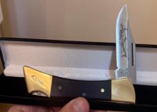 Vintage 2005 Case XX Hammerhead 2159L SS Lockback Knife – Etched Shark Blade w/ Presentation Box
