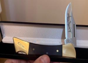 Vintage 2005 Case XX Hammerhead 2159L SS Lockback Knife  Etched Shark Blade w Presentation Box