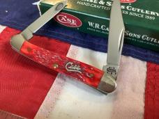 Case xx 2004 Baby Copperhead Knife Mdl# 62109x SS w/ Great Dark Red Bone Handles + Silver Script