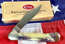 2004 Case xx Copperlock Knife (MDL# PA61549L SS) w/ Purple Appaloosa Bone Handles -NOS