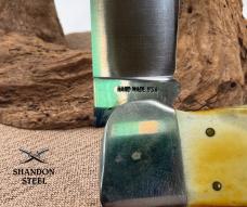Case XX USA 5172 SSP Stag Handle Blue Scroll Bulldog Folding Pocket Knife