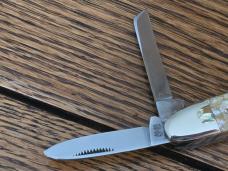 Bulldog White Chip Abalone 5 Blade Anglo Saxon Whittler Only 3 Produced Box & COA